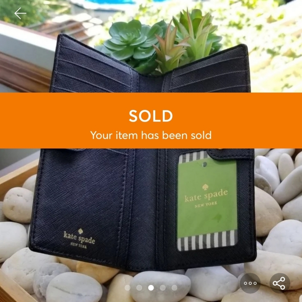 🚫SOLD🚫 Kate Spade Cameron Stacy Black Wallet - Picture 1 of 2